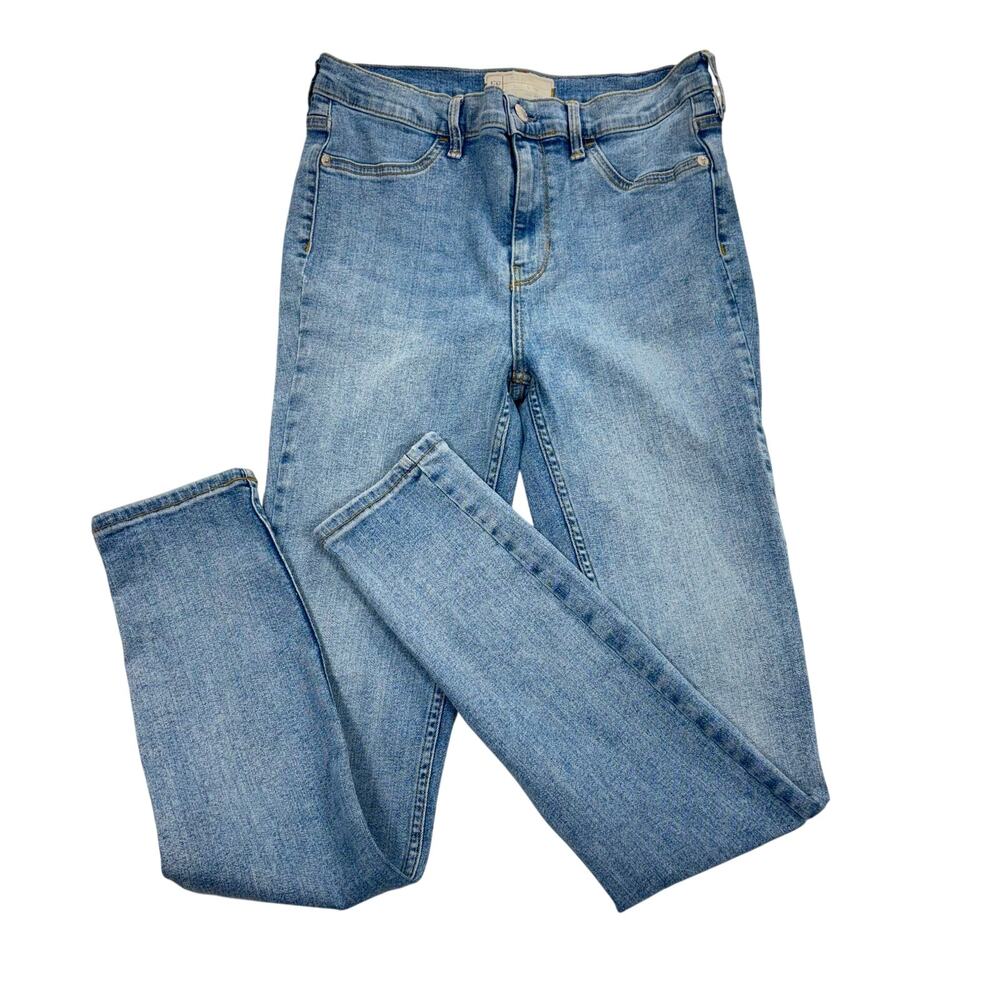 Free People High Rise Skinny Jeans 28R Blue Denim Indie Sleaze Y2K Retro